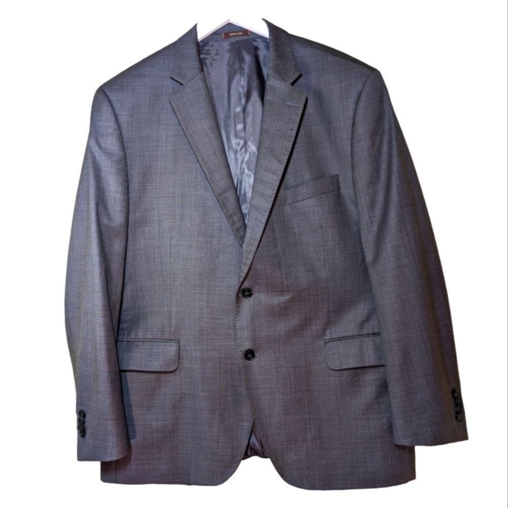 Peter Millar Blazer sport coat 100% wool‎ grey damaged 46R